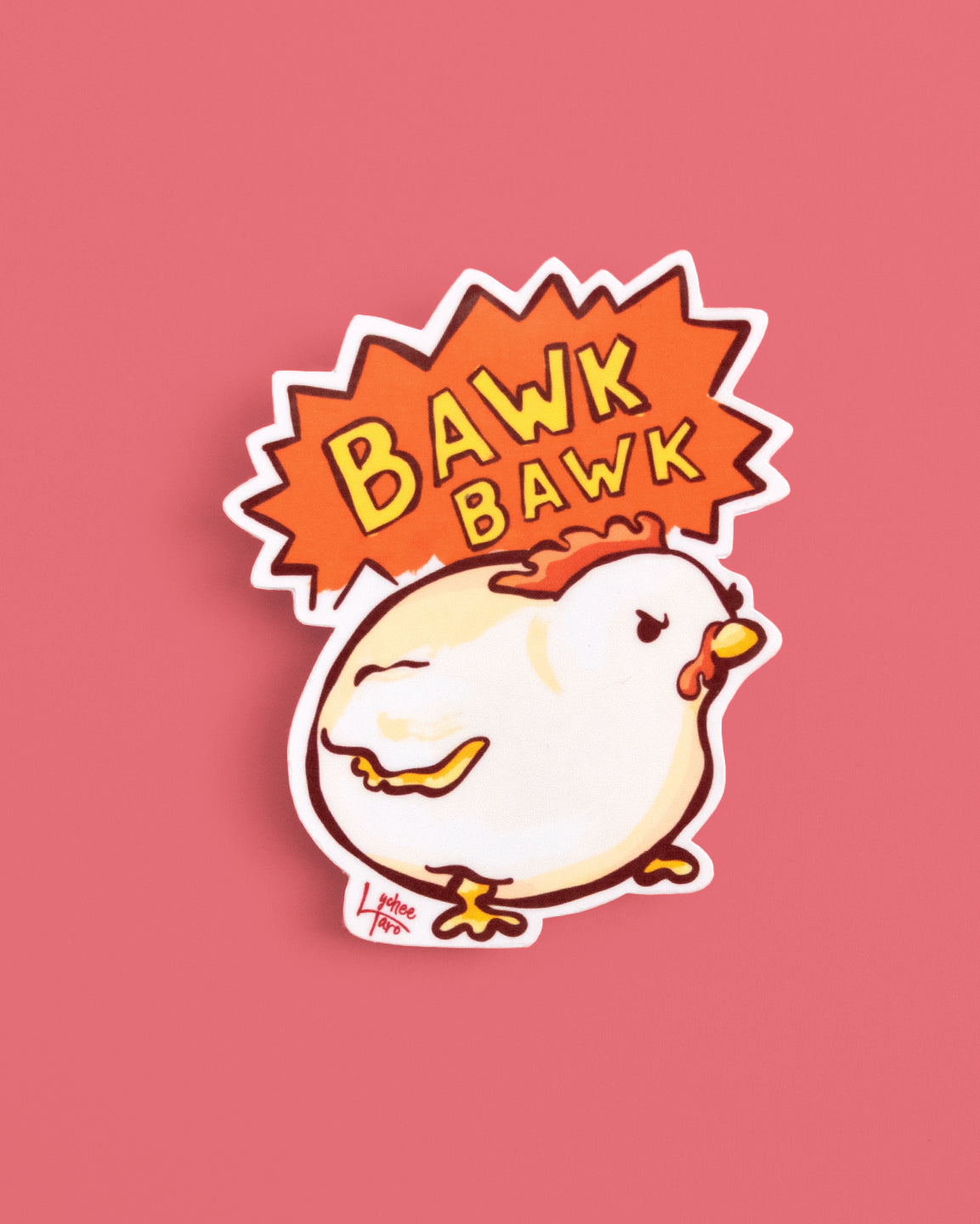 Angry Rooster Vinyl Sticker