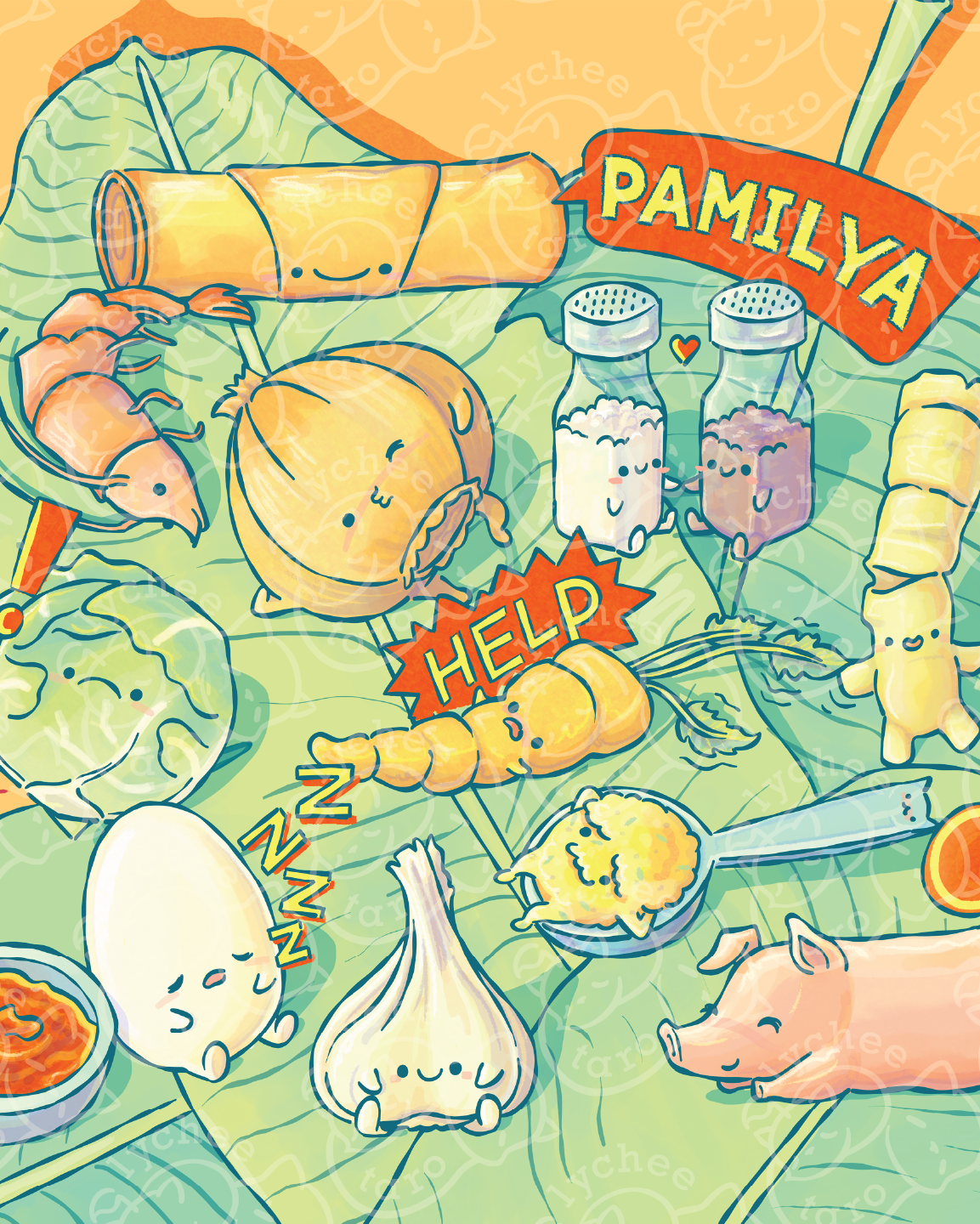 Lumpia Family: Desktop Wallpaper