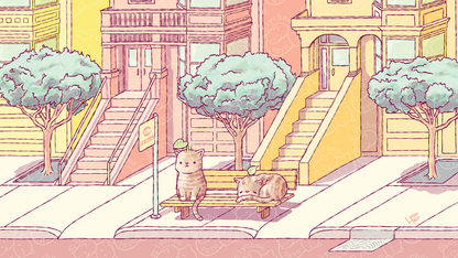 Taro and Tato, the Potato Cats: Desktop Wallpaper