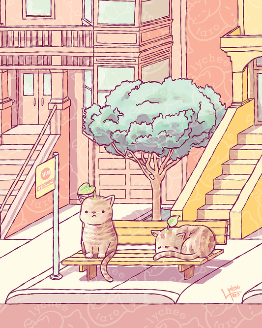 Taro and Tato, the Potato Cats: Phone Wallpaper