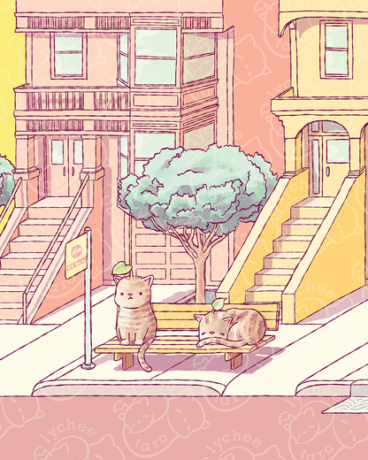 Taro and Tato, the Potato Cats: Tablet Wallpaper