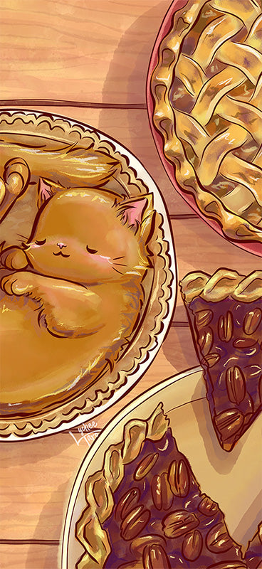 Thanksgiving Pum-Kitten Pie: Phone Wallpaper