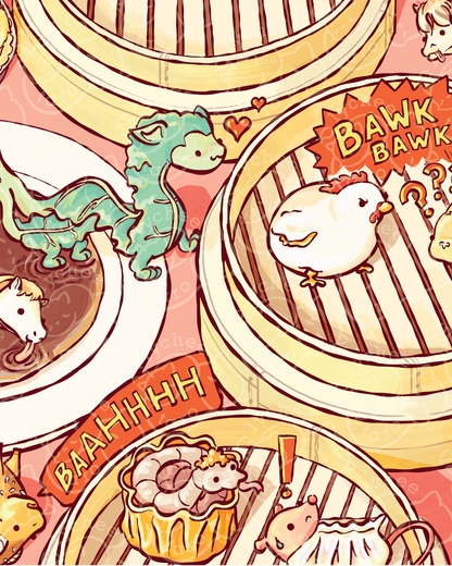 Zodiac Animal Dim Sum: Desktop Wallpaper