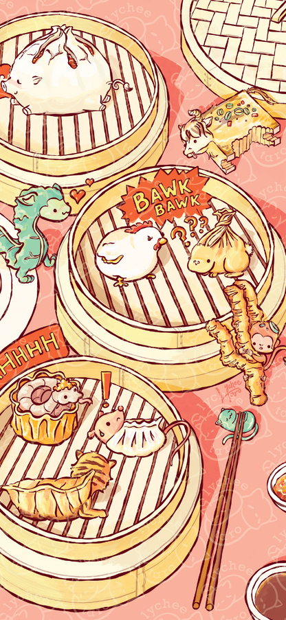 Zodiac Animal Dim Sum: Phone Wallpapers